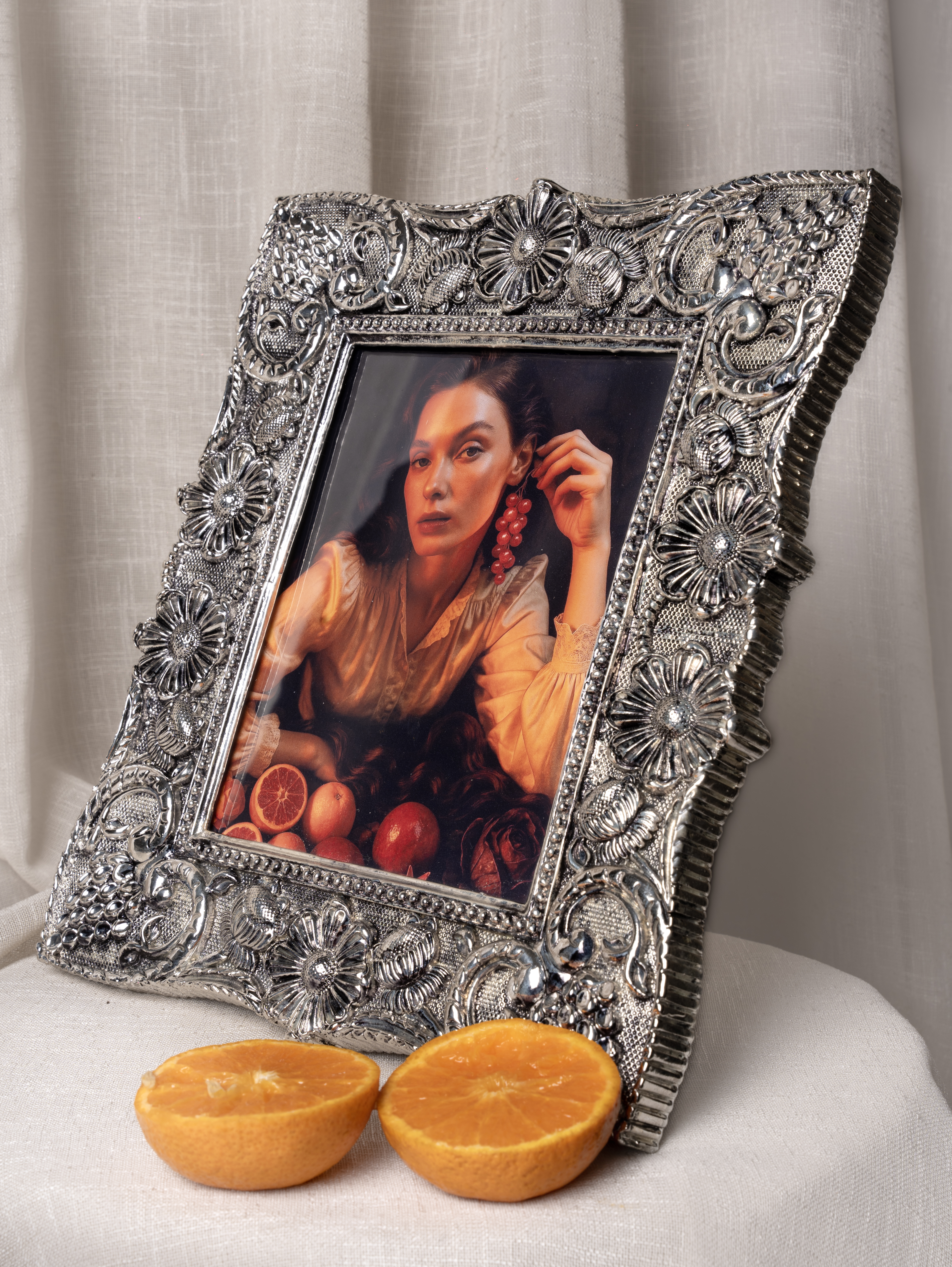 Twilight Vineyard Silver Frame