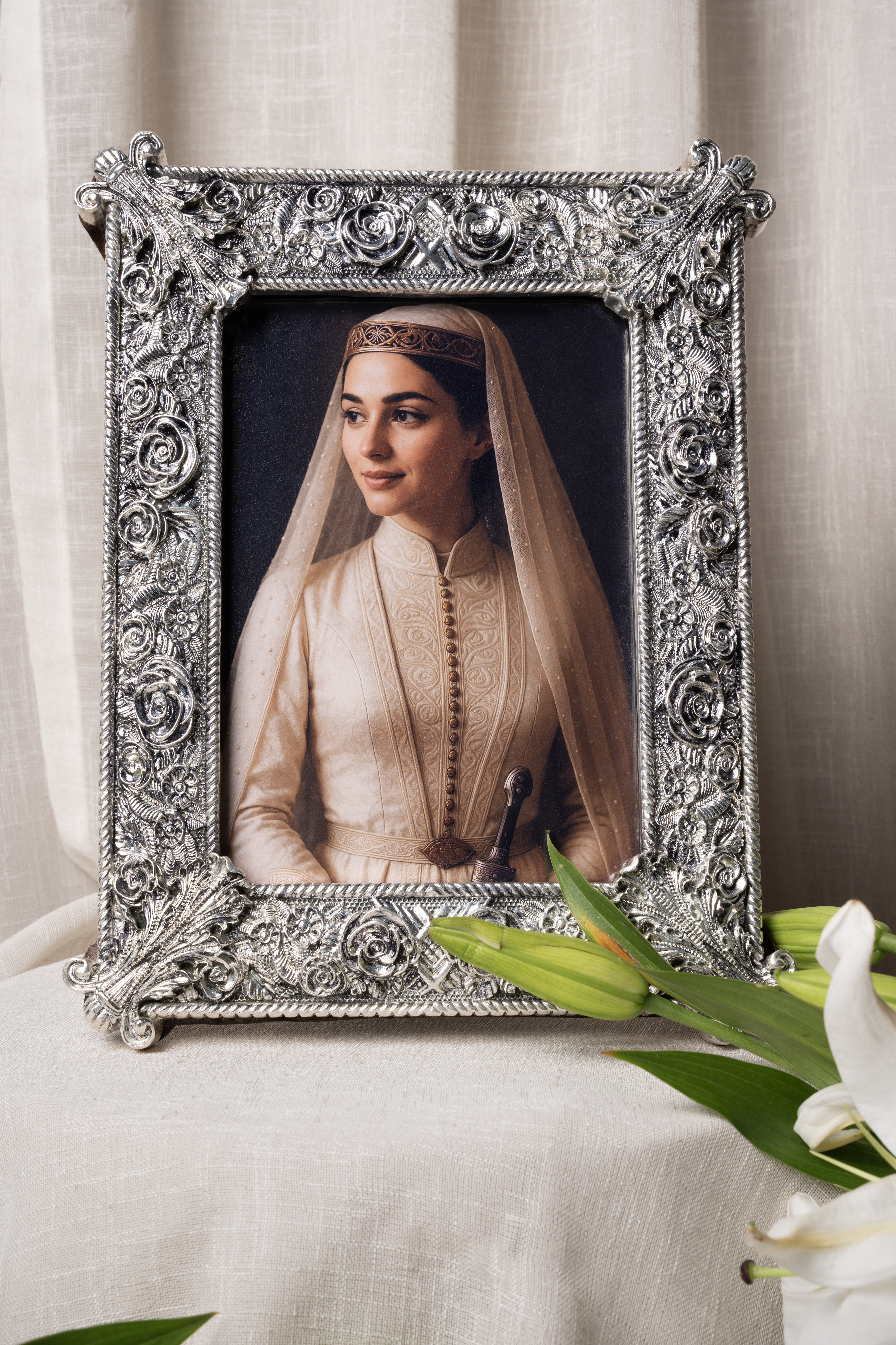 The Rosette Silver Frame