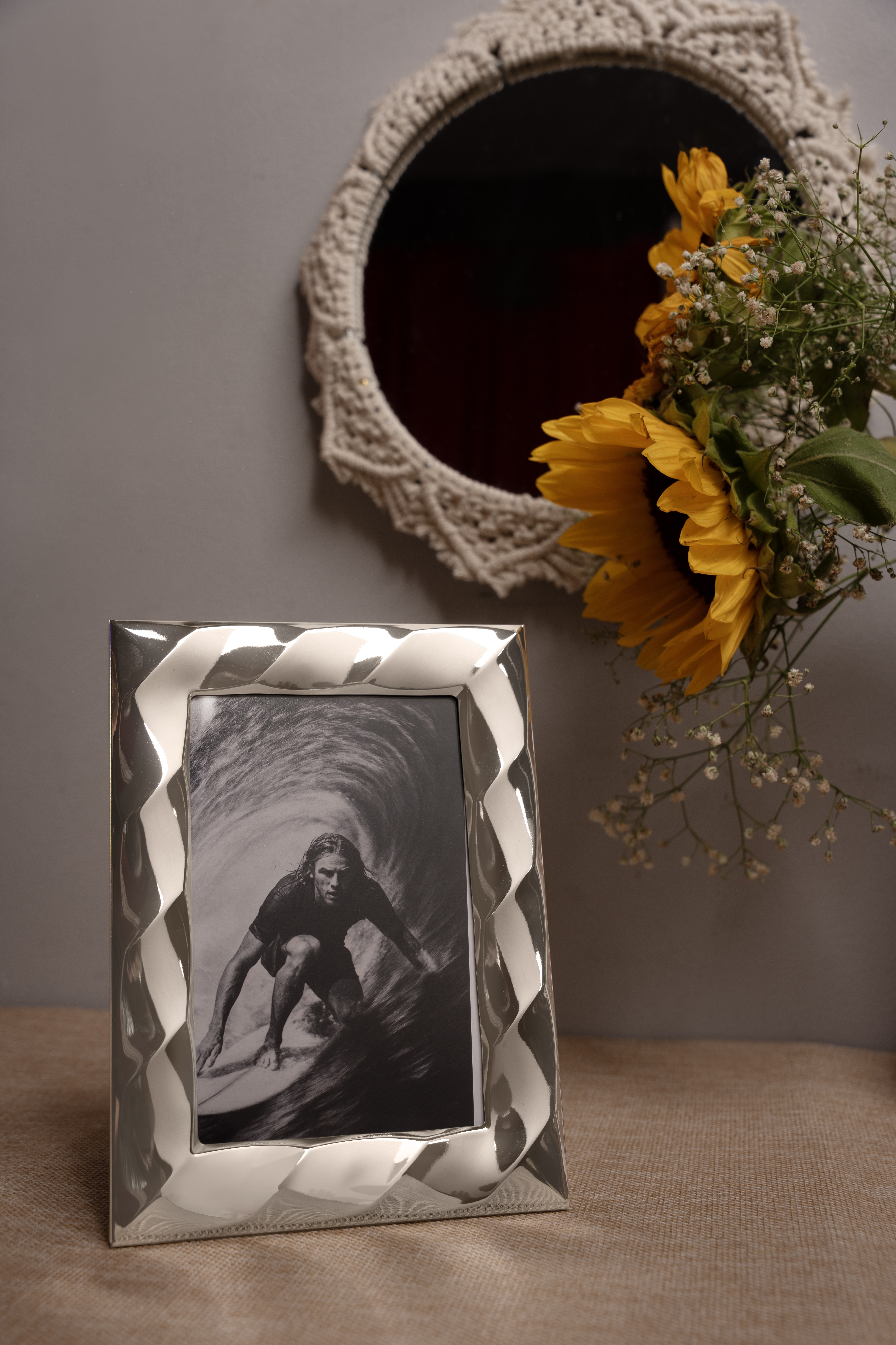 Ribbon Luxe Silver Frame